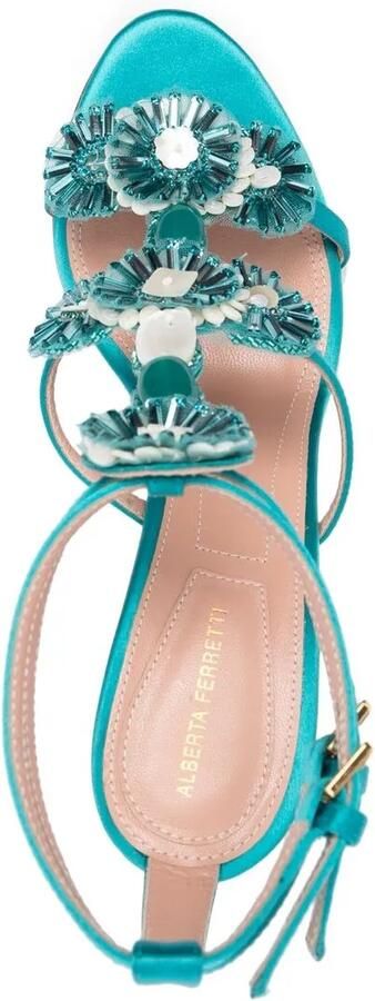 Alberta Ferretti Metallic sandalen Blauw - Foto 4