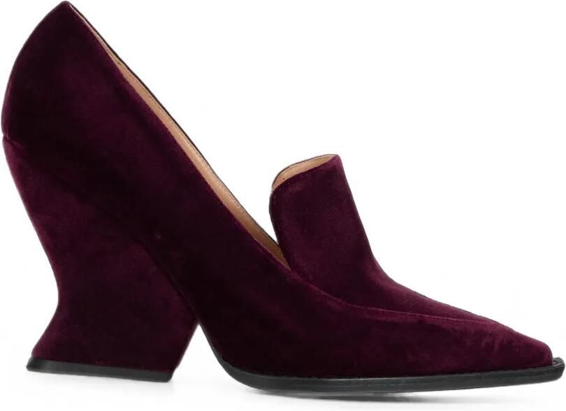 Alberta Ferretti Pumps met sculpturale hak Rood