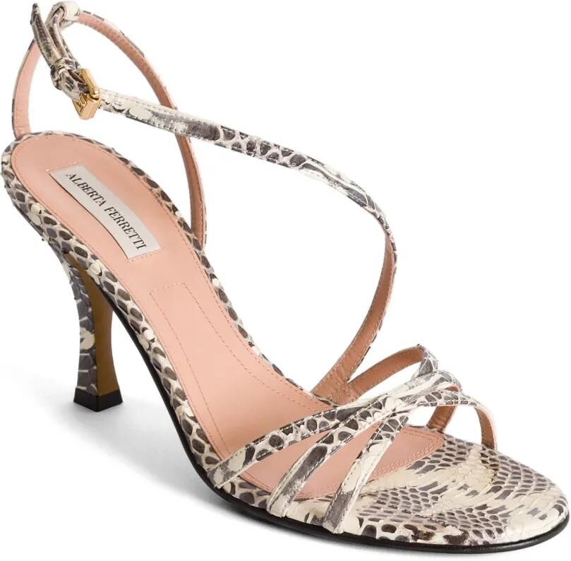 Alberta Ferretti Sandalen met bandjes en slangen-effect Wit - Foto 2