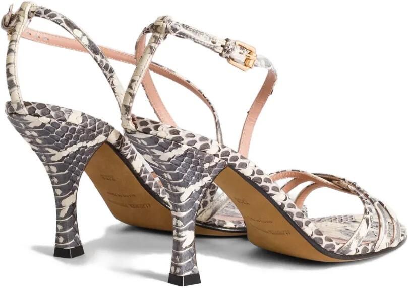 Alberta Ferretti Sandalen met bandjes en slangen-effect Wit - Foto 3