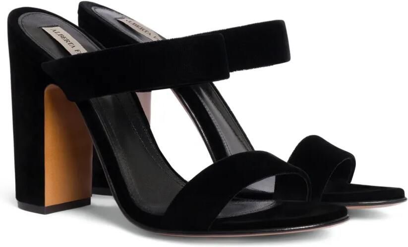 Alberta Ferretti Sandalen met blokhak en bandje Zwart