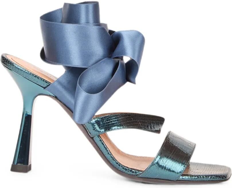 Alberta Ferretti Sandalen met strikdetail Blauw
