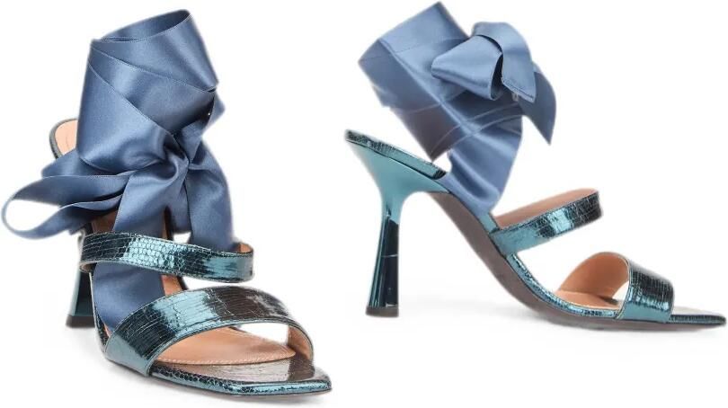 Alberta Ferretti Sandalen met strikdetail Blauw - Foto 3
