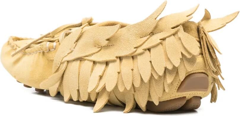 Alberta Ferretti Schoenen met veren en franje Geel - Foto 4