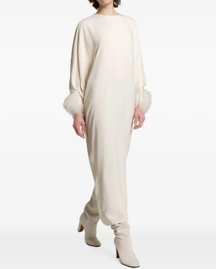 Alberta Ferretti Suède overknee laarzen met blokhak Beige - Foto 3