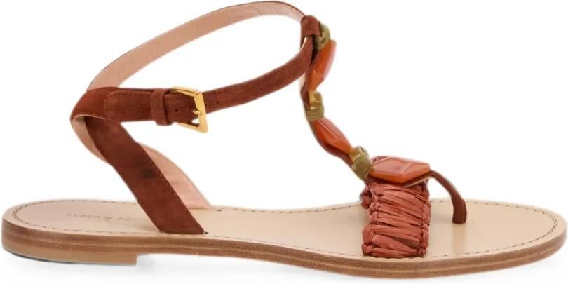 Alberta Ferretti Verfraaide sandalen Bruin