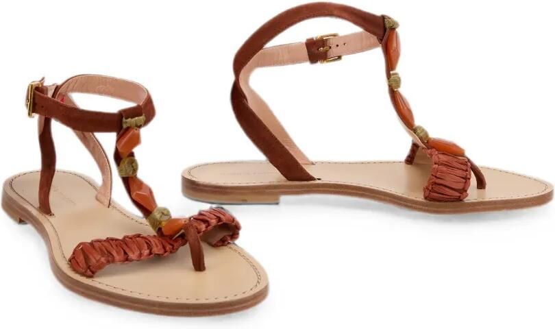 Alberta Ferretti Verfraaide sandalen Bruin - Foto 3