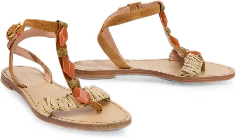 Alberta Ferretti Verfraaide sandalen met gespen Bruin - Foto 3