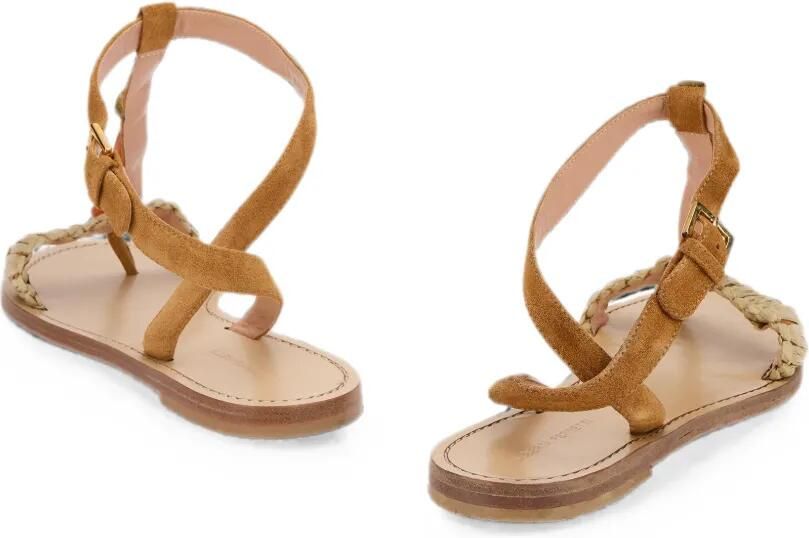 Alberta Ferretti Verfraaide sandalen met gespen Bruin - Foto 2