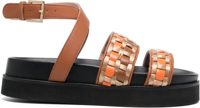 Alberta Ferretti Leren sandalen Bruin