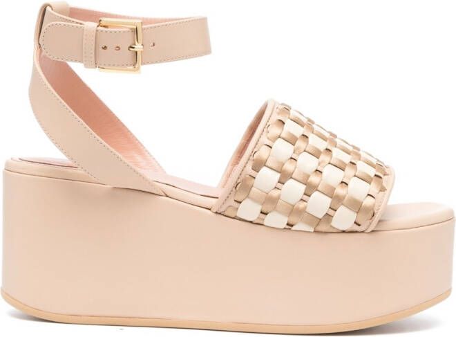 Alberta Ferretti Geweven sandalen Beige