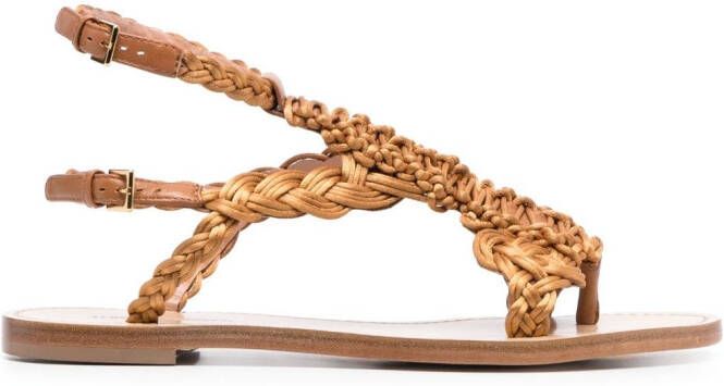 Alberta Ferretti Sandalen met open neus Bruin