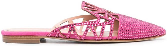 Alberta Ferretti Muiltjes met puntige neus Roze