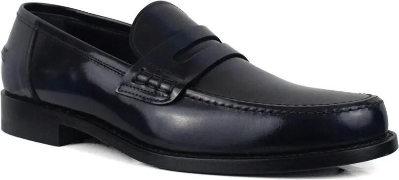 Alberto Fasciani Glanzende leren loafers Blauw