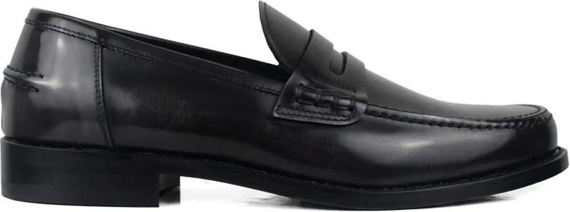 Alberto Fasciani Glanzende leren loafers Zwart