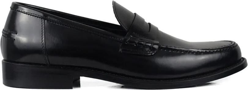 Alberto Fasciani Glanzende leren loafers Zwart