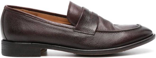 Alberto Fasciani Leren loafers Bruin