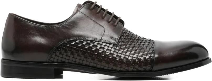 Alberto Gozzi Derby schoenen met geweven vlak Bruin