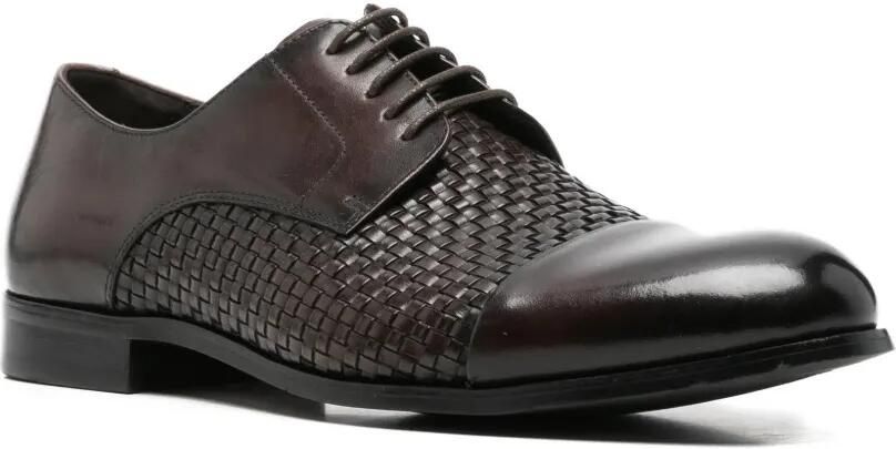 Alberto Gozzi Derby schoenen met geweven vlak Bruin - Foto 2