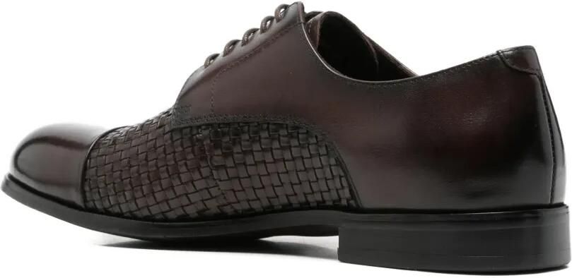 Alberto Gozzi Derby schoenen met geweven vlak Bruin - Foto 3