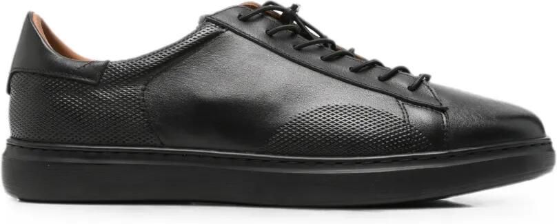 Alberto Gozzi Geperforeerde leren sneakers Zwart - Foto 1