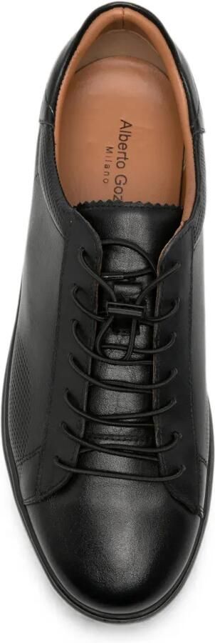 Alberto Gozzi Geperforeerde leren sneakers Zwart - Foto 2