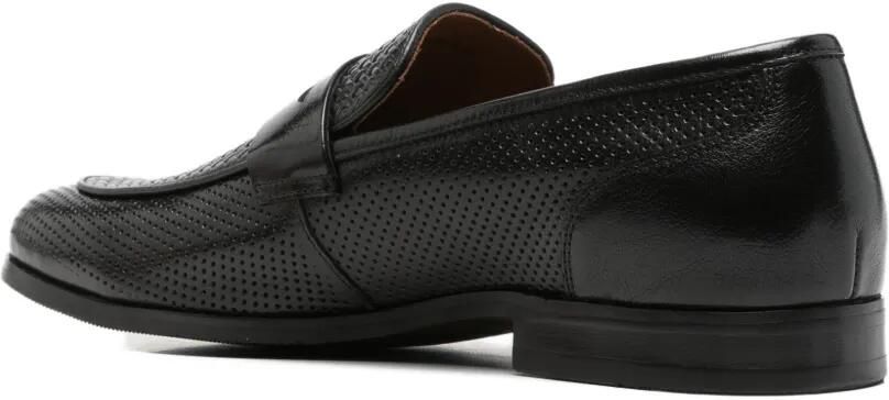 Alberto Gozzi Geperforeerde loafers met geweven effect Zwart - Foto 3