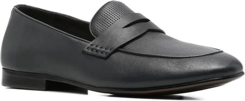 Alberto Gozzi Loafers met geperforeerd vlak Blauw