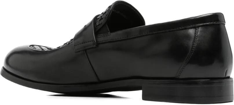 Alberto Gozzi Loafers met geweven vlak Zwart - Foto 2