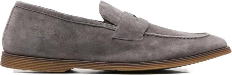 Alberto Gozzi Loafers met penny-slot en ronde neus Grijs
