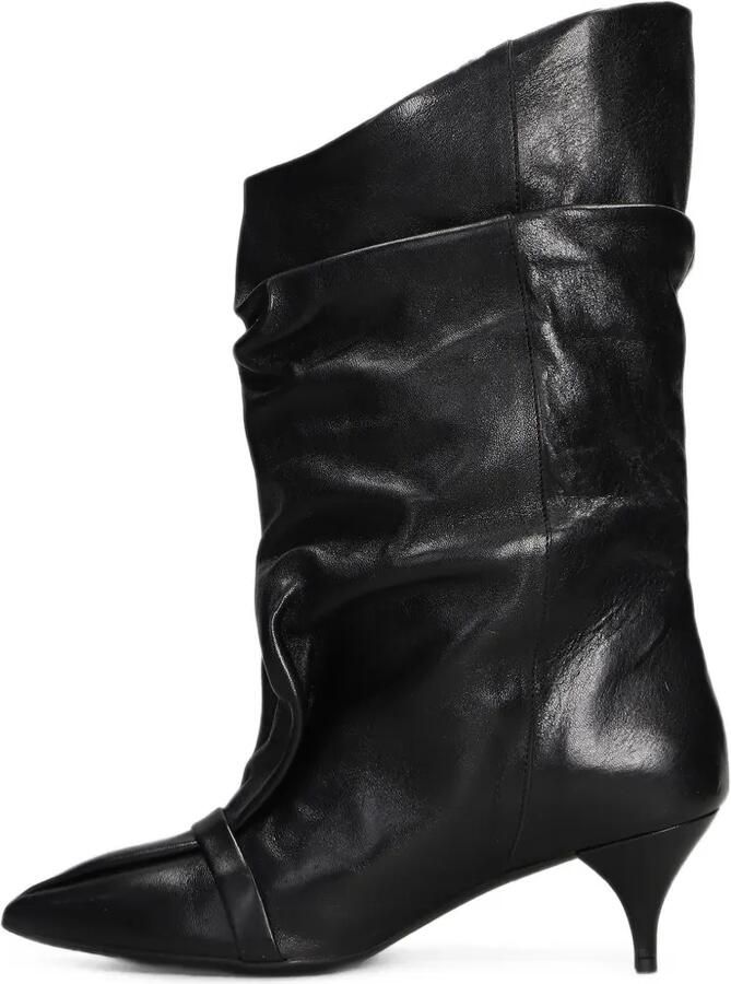 ALCHIMIA Slouchy enkellaarzen met puntige neus Zwart - Foto 2