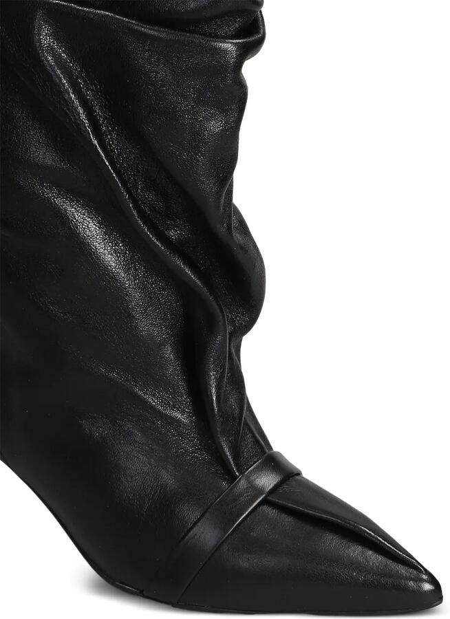 ALCHIMIA Slouchy enkellaarzen met puntige neus Zwart - Foto 4