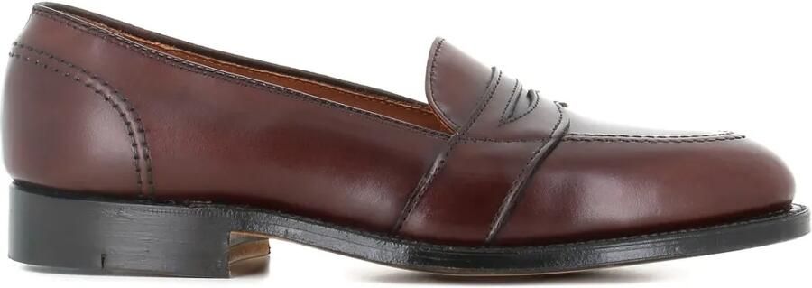 Alden Leren loafers Bruin