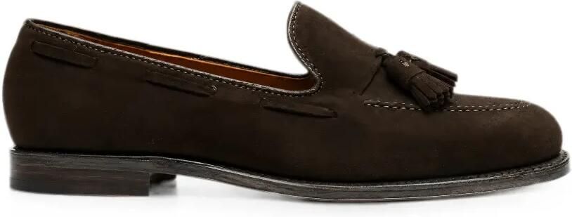 Alden Leren loafers met kwastje Bruin