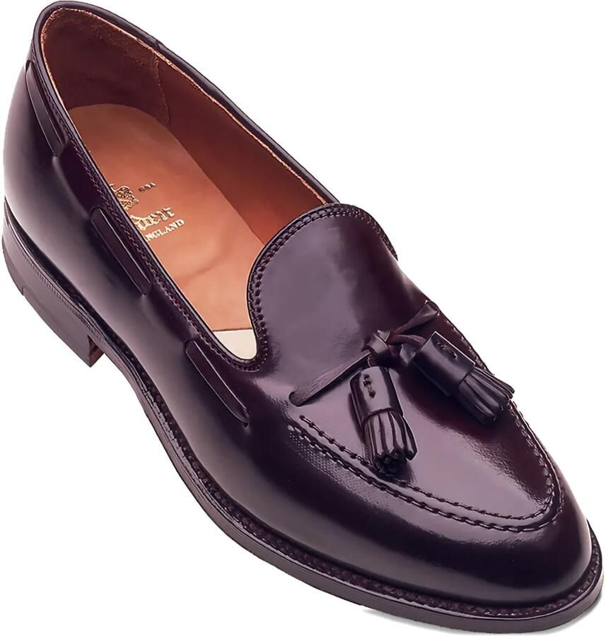 Alden Leren loafers met kwastje Rood