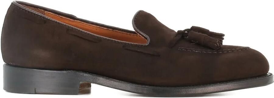 Alden Suède loafers met kwastjes Bruin