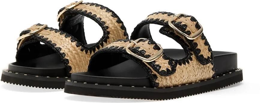 Aldo Slippers met stiksels Zwart - Foto 3