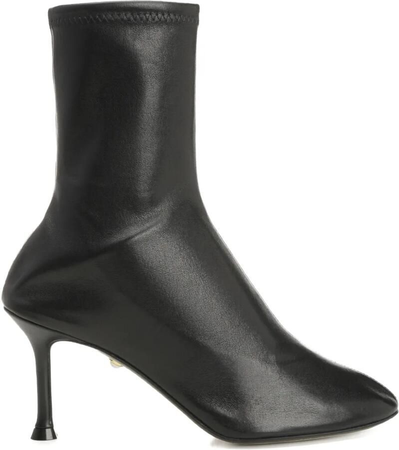 Alevì 79 mm sok-fit leren enkellaarzen BLACK