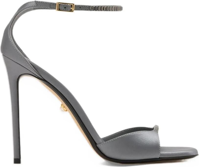 Alevì Bar 110 crystal-embellished satin sandals Grijs