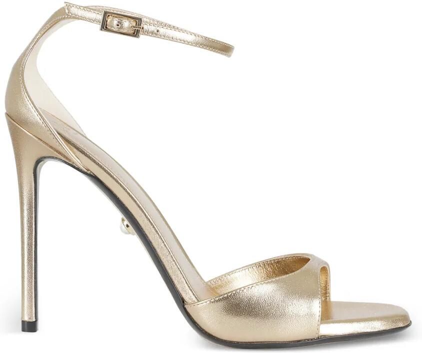 Alevì Bar leren sandalen Goud