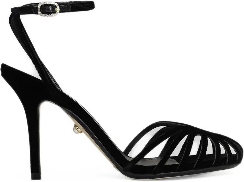 Alevì Blake stiletto sandalen met bandjes in kooimodel Zwart