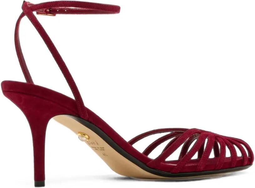 Alevì Blake suède sandalen met kooiconstructie Rood - Foto 3