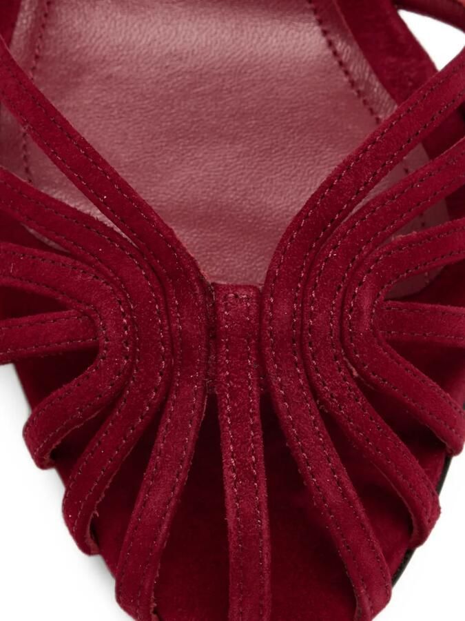 Alevì Blake suède sandalen met kooiconstructie Rood - Foto 2
