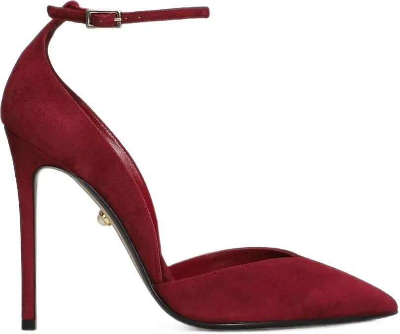 Alevì Camilla pumps met puntige neus en enkelbandje Rood