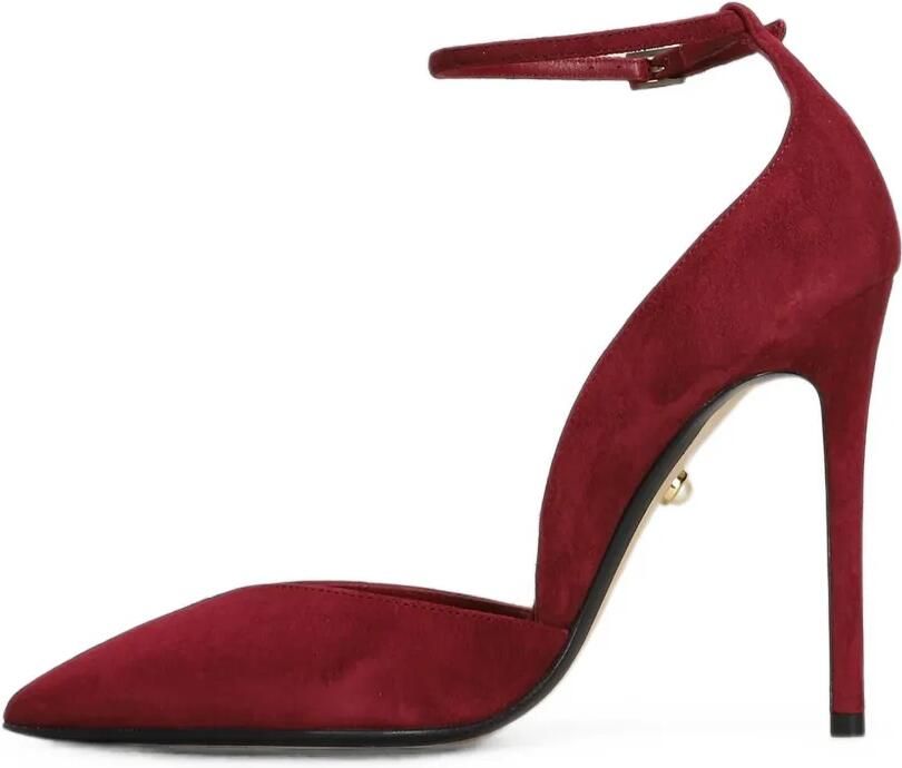 Alevì Camilla pumps met puntige neus en enkelbandje Rood - Foto 4