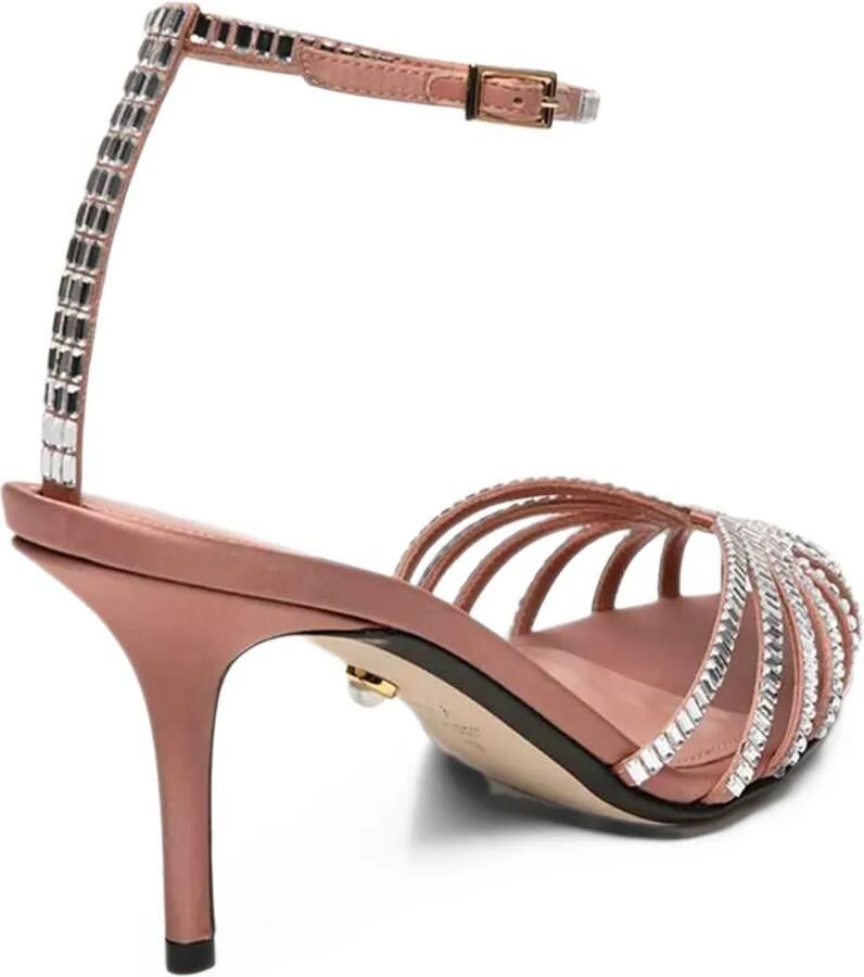 Alevì crystal-embellished silk sandals Roze - Foto 2