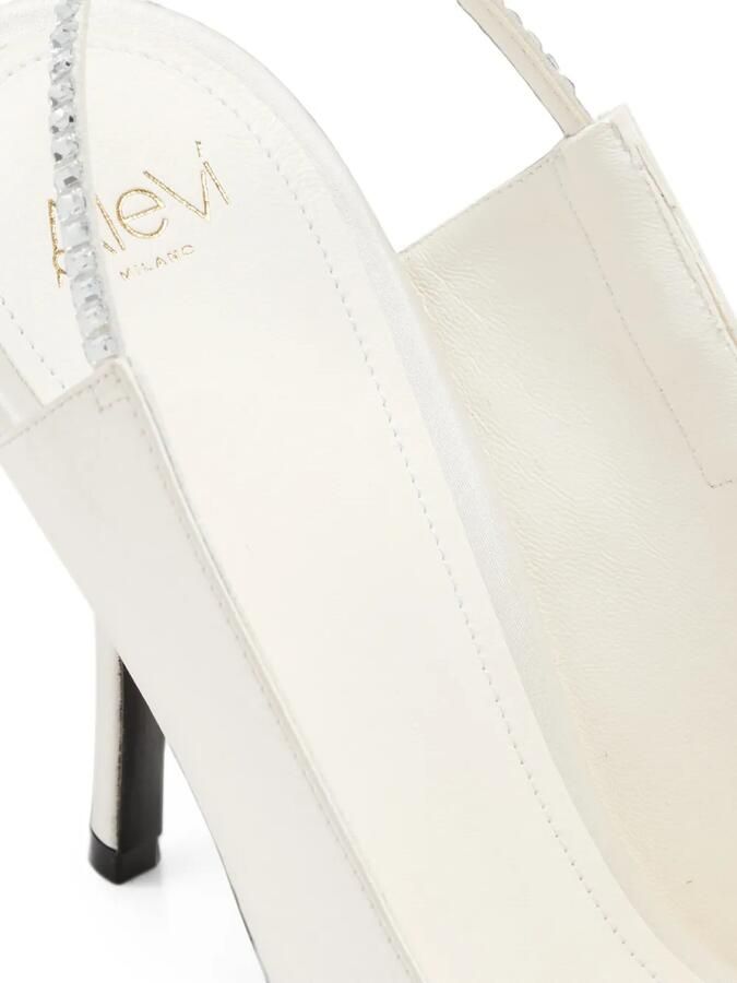 Alevì Danielle Xtal slingback pumps Wit - Foto 2