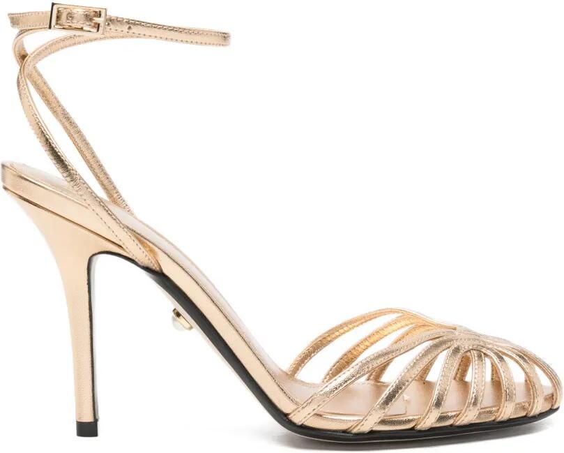 Alevì Leren sandalen Goud