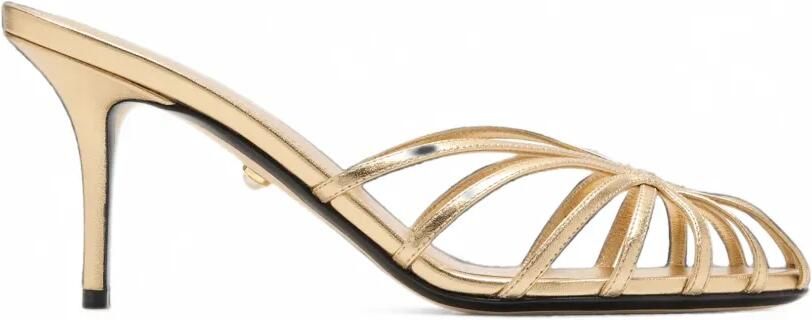 Alevì Mel leren sandalen met metallic-effect Goud