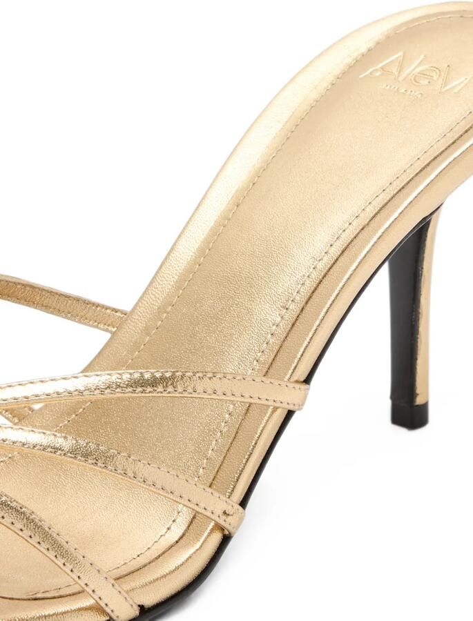 Alevì Mel leren sandalen met metallic-effect Goud - Foto 2